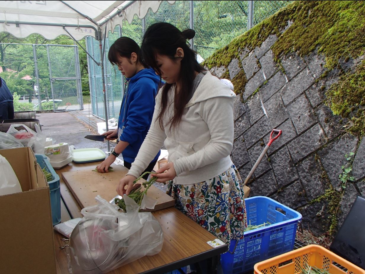 匹見町ボランティアの様子