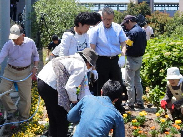 お花の植え替え